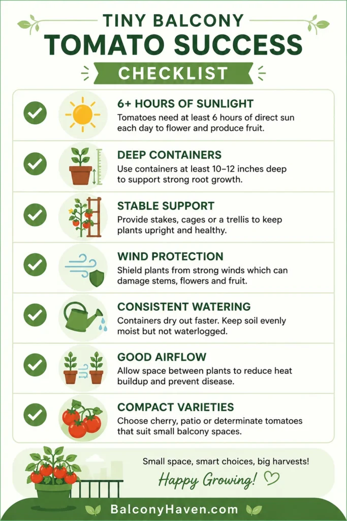 Tiny balcony tomato checklist - Can You Grow Tomatoes on a Tiny Balcony