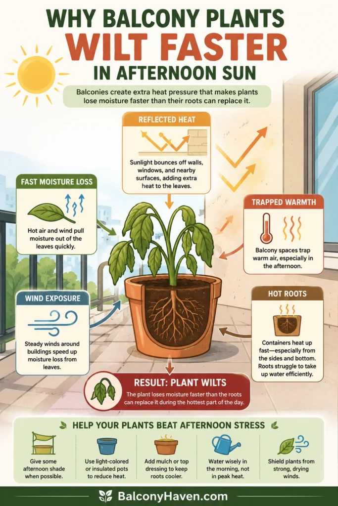Why balcony plants wilt faster - Plants Wilt in the Afternoon Sun