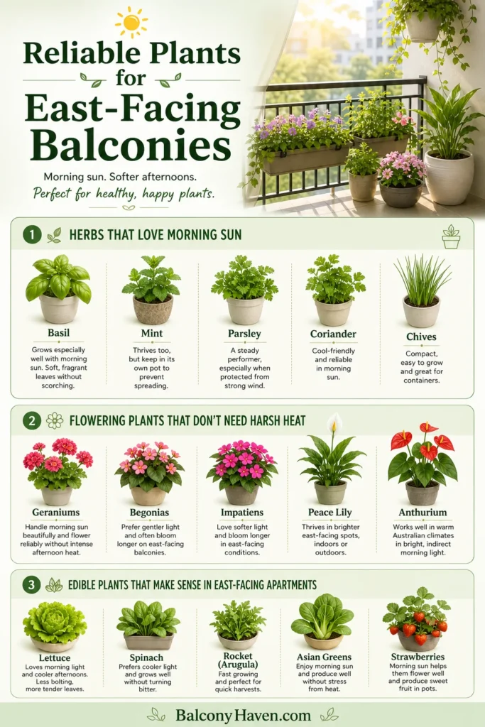 Reliable plants - best plants for east facing balconies