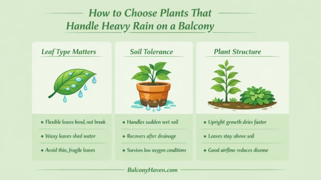 plants can handle heavy rain on a balcony - info