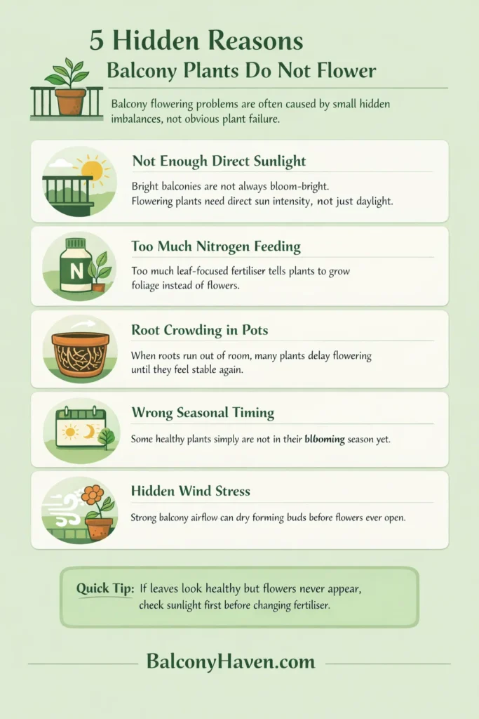 5 reasons your balcony plants don't bloom - My Plant Is Not Flowering