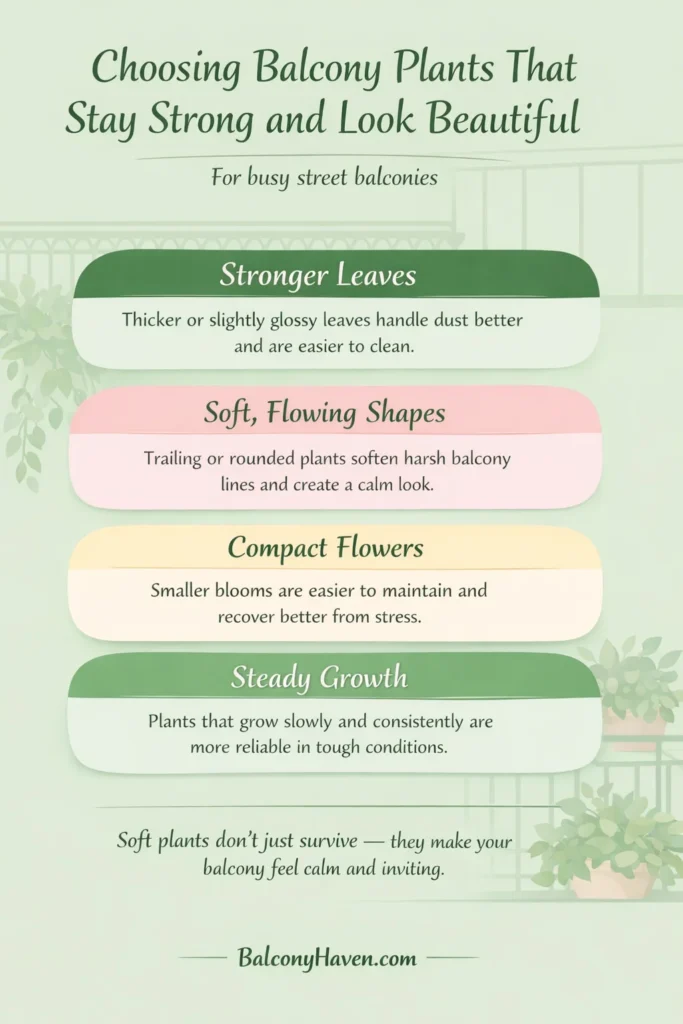 Choosing balcony plants for busy spaces - Plants for balconies facing busy streets