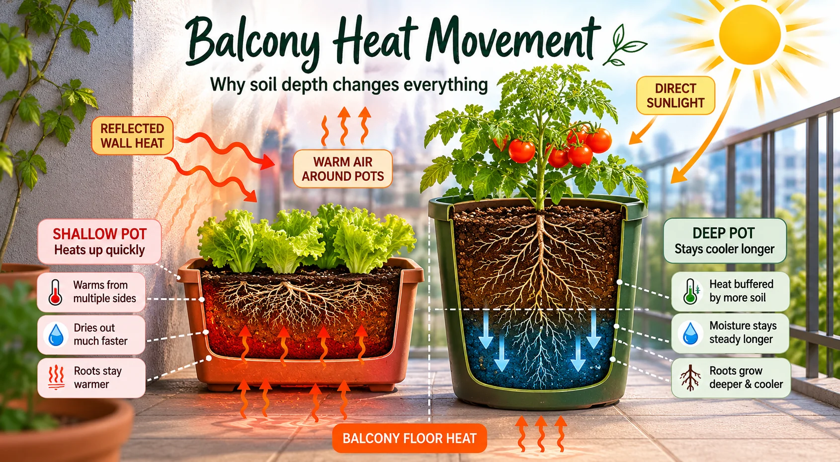 Balcony Heat Movement Diagram