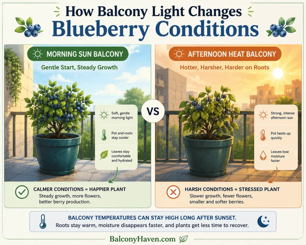 Balcony light effects on blueberries - Can I Grow a Blueberry Bush on My Balcony