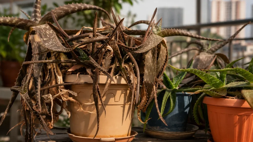 why balcony soil becomes hard and compact - succulent