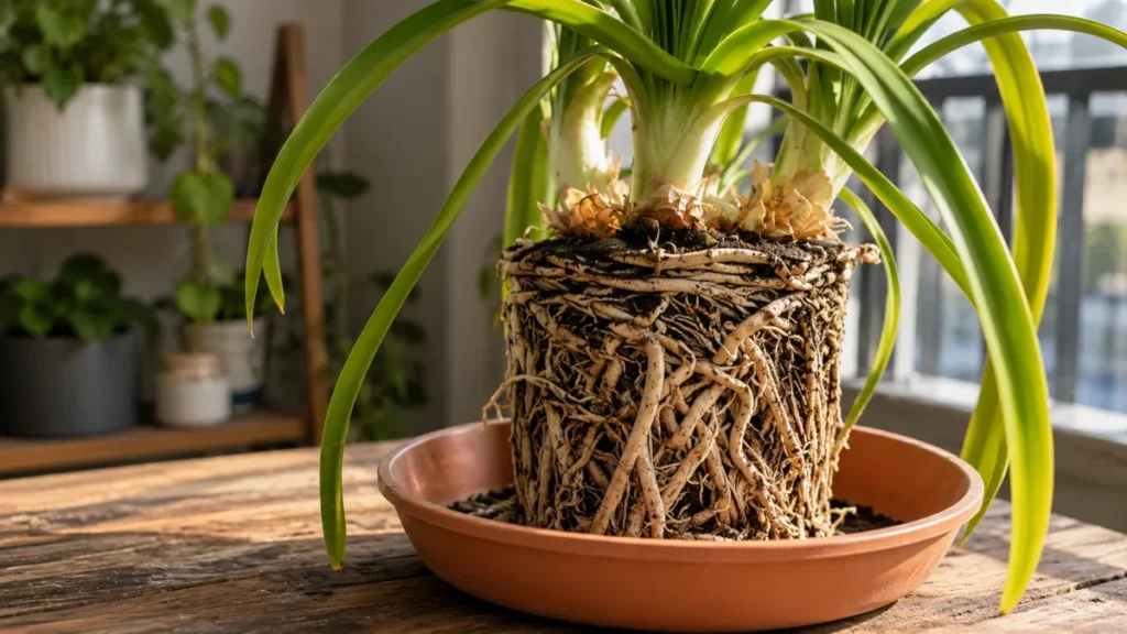 why balcony soil becomes hard and compact - unpotted