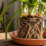 why balcony soil becomes hard and compact - unpotted