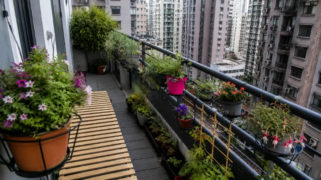 Gardening on balconies with no direct sun