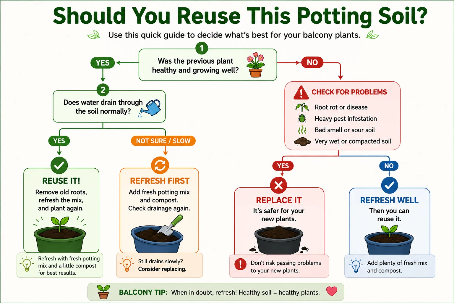 Should you reuse this potting soil flowchart for balcony plants