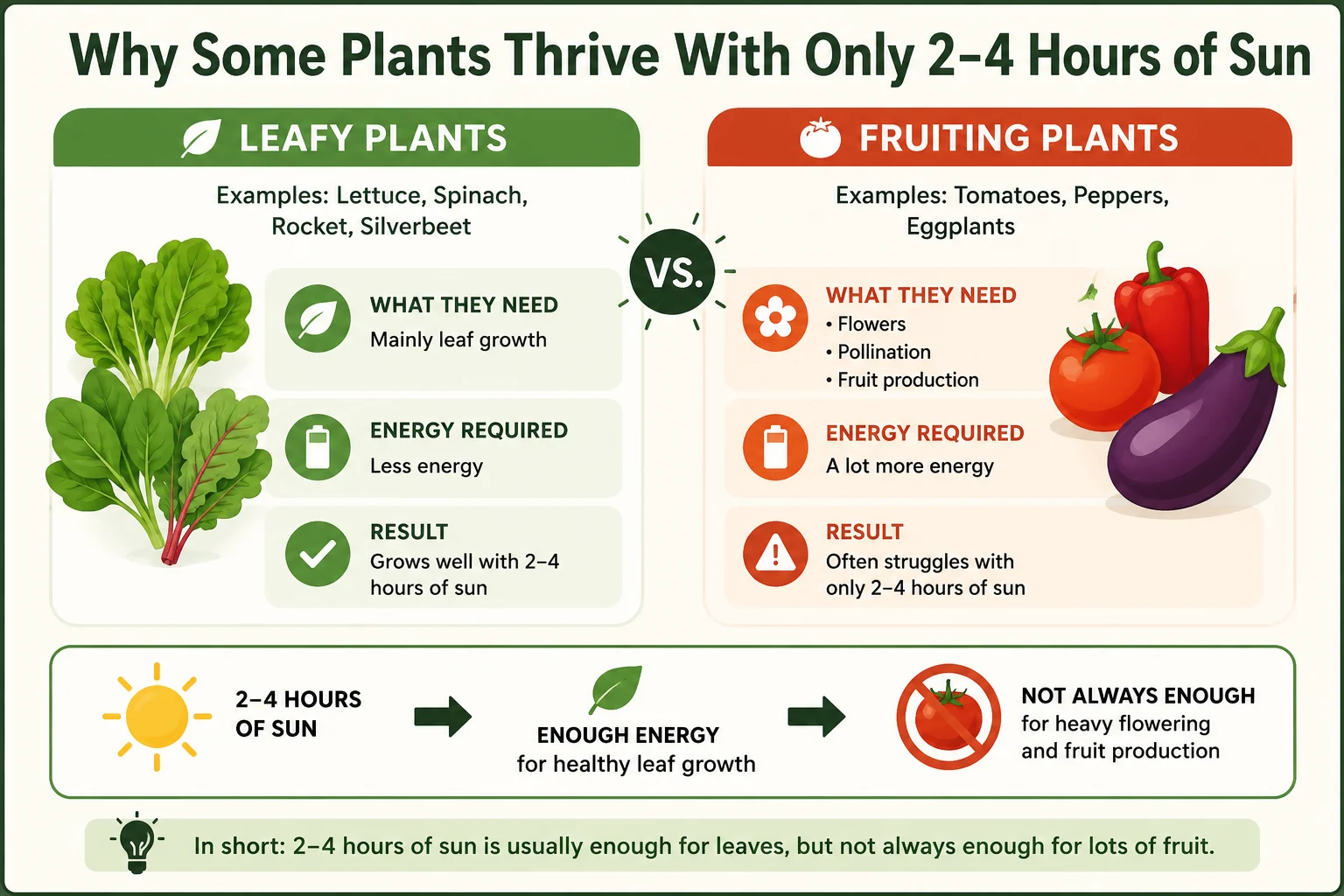Why some plants thrive with only 2 to 4 hours of sun diagram